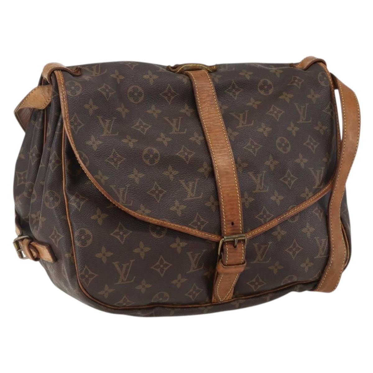 LOUIS VUITTON Monogram Saumur 35 Shoulder Bag M42254 LV Auth ka2121