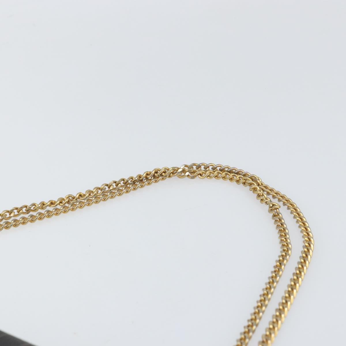 Christian Dior Honeycomb Canvas Chain Shoulder Bag PVC Black Gold Auth ka2127