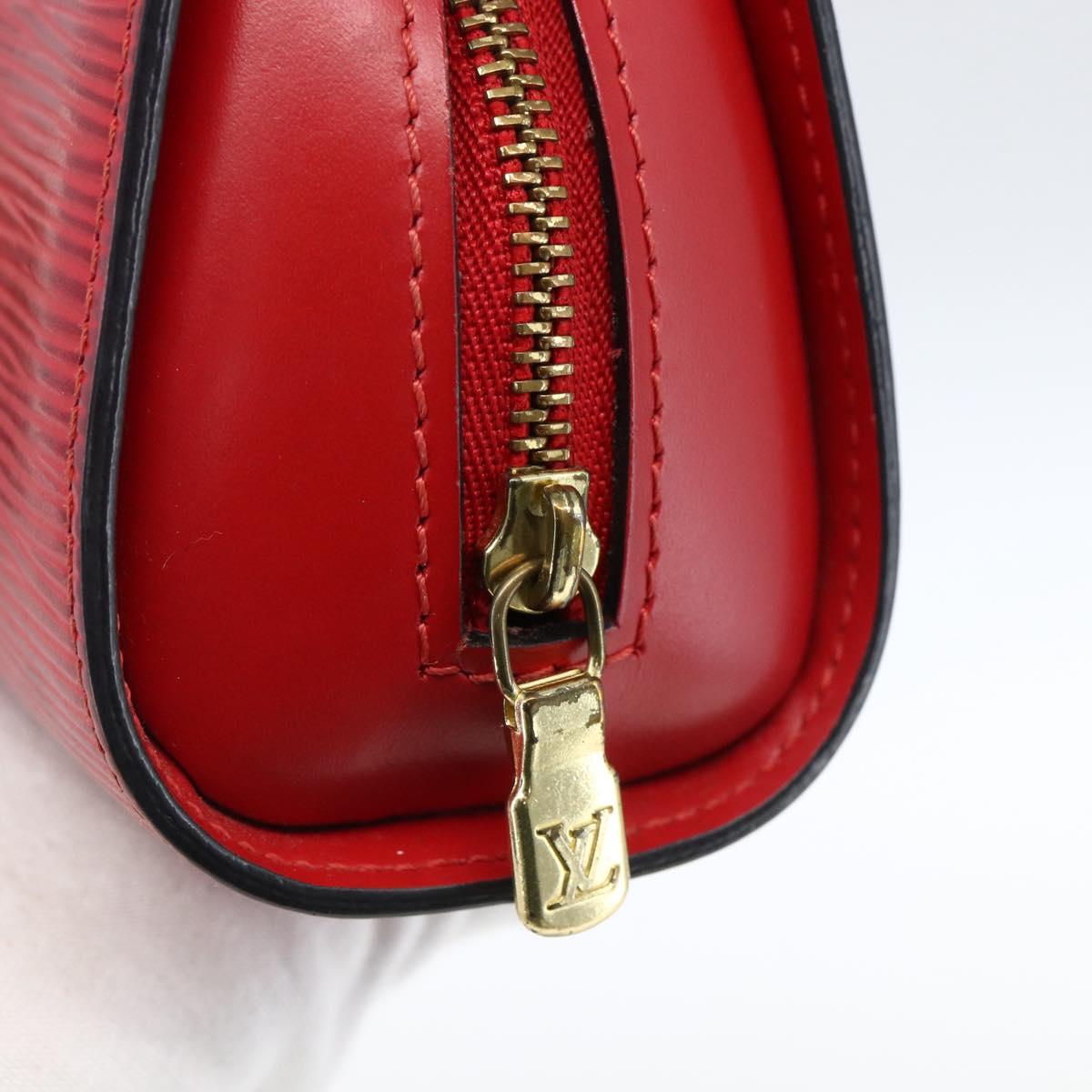 LOUIS VUITTON Epi Dauphine PM Pouch Castilian Red M48447 LV Auth ka2148