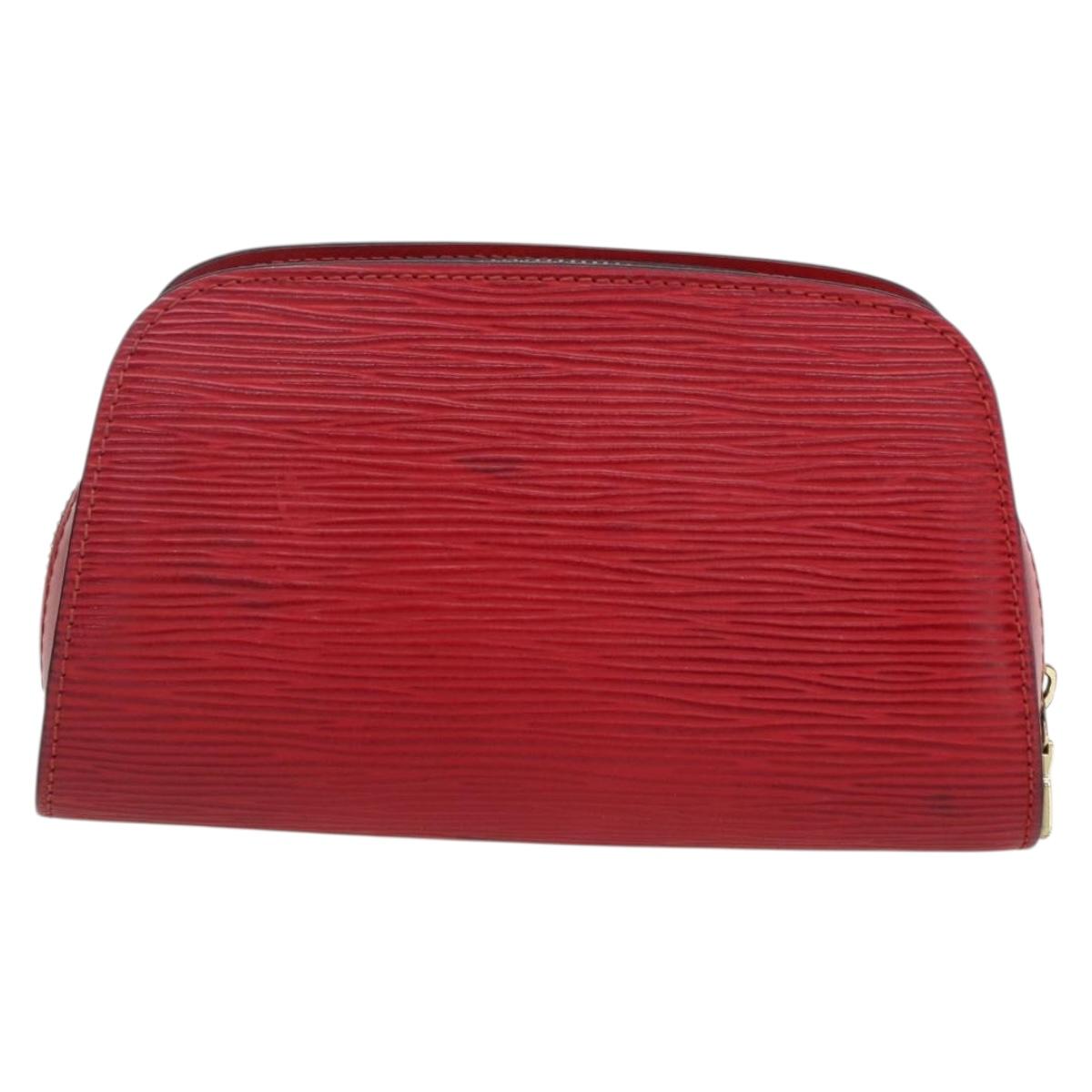 LOUIS VUITTON Epi Dauphine PM Pouch Castilian Red M48447 LV Auth ka2148