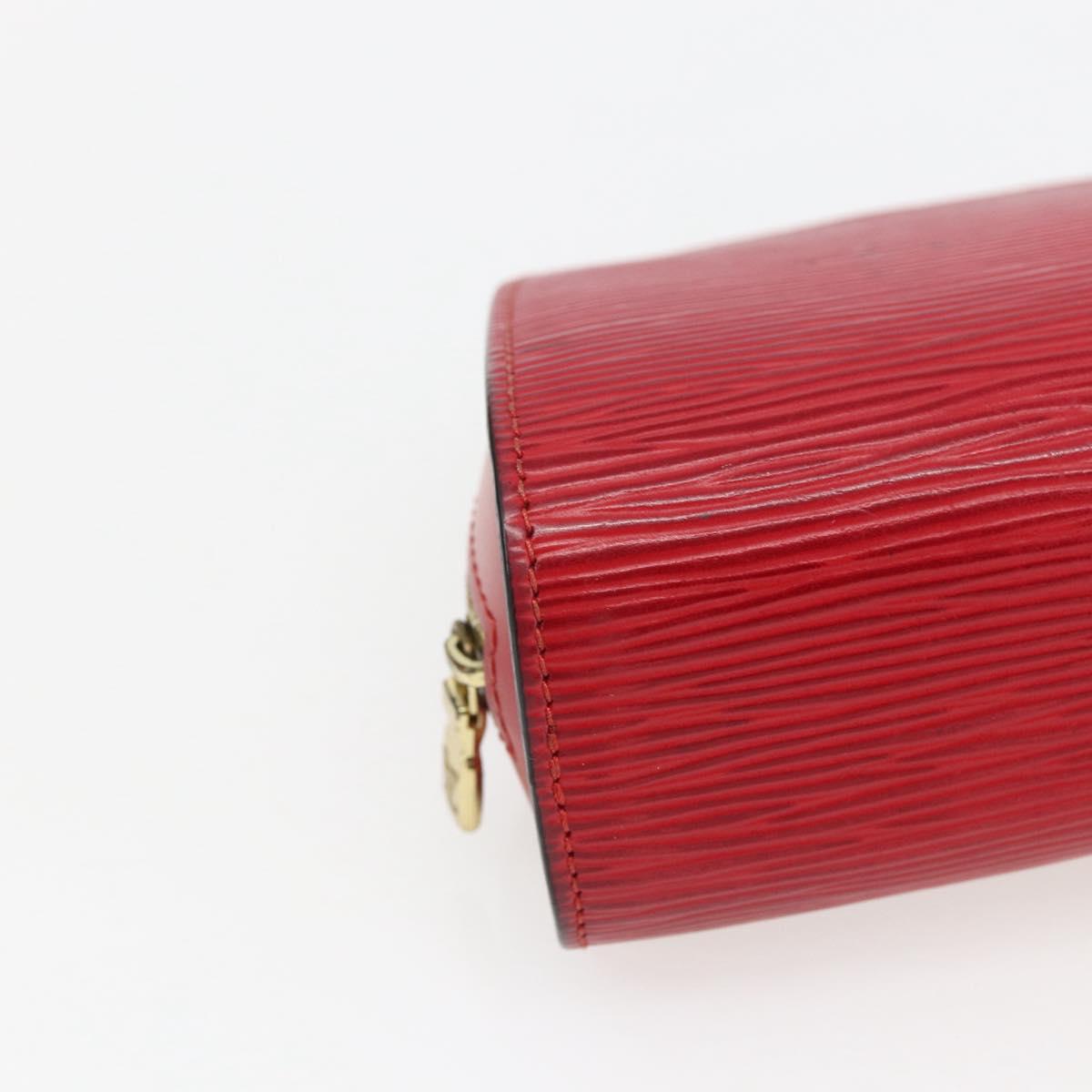 LOUIS VUITTON Epi Dauphine PM Pouch Castilian Red M48447 LV Auth ka2148