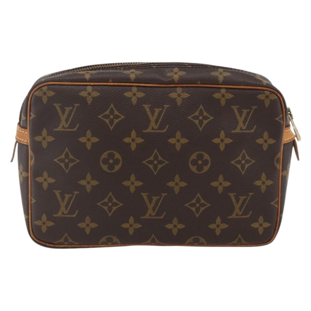 LOUIS VUITTON Monogram Compiegne 23 Clutch Bag M51847 LV Auth ka2149