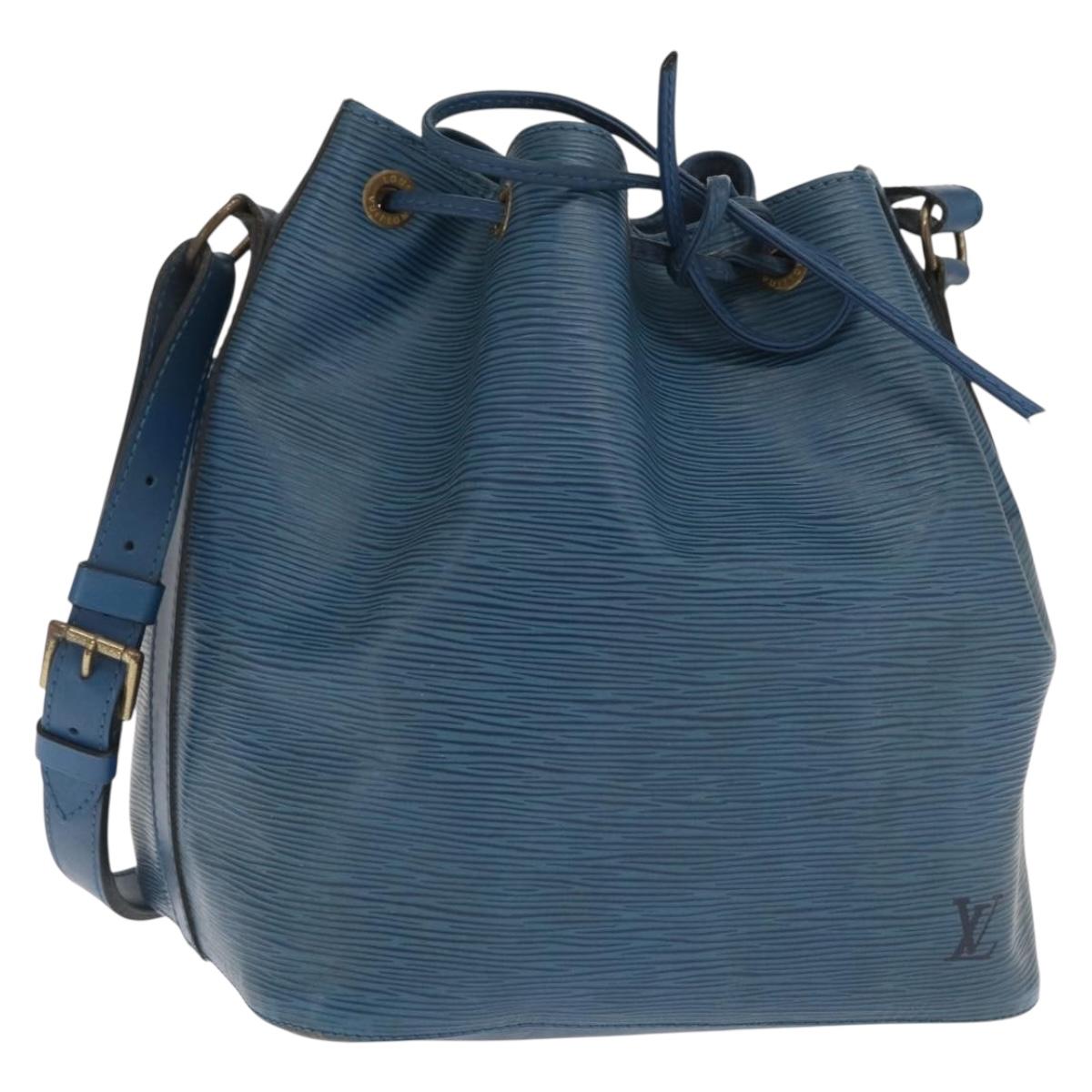 LOUIS VUITTON Epi Petit Noe Shoulder Bag Blue M44105 LV Auth ka2153
