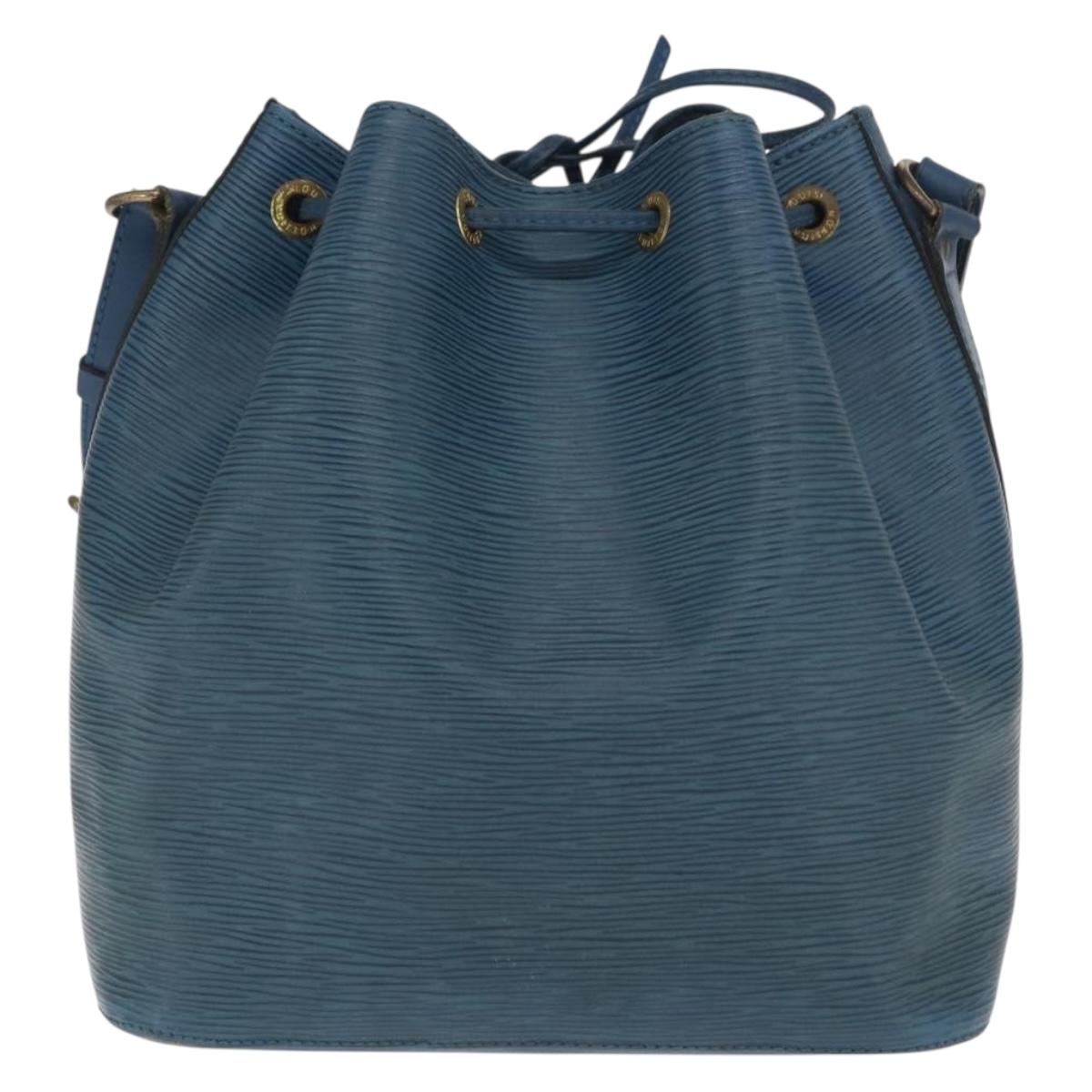 LOUIS VUITTON Epi Petit Noe Shoulder Bag Blue M44105 LV Auth ka2153
