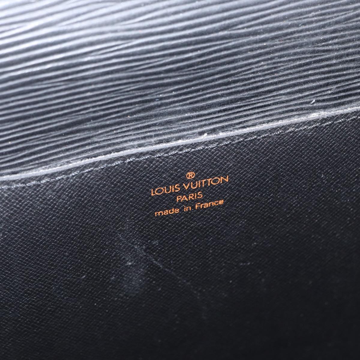 LOUIS VUITTON Epi Porte Documents Bandouliere Briefcase Black M54462 Auth ka2157