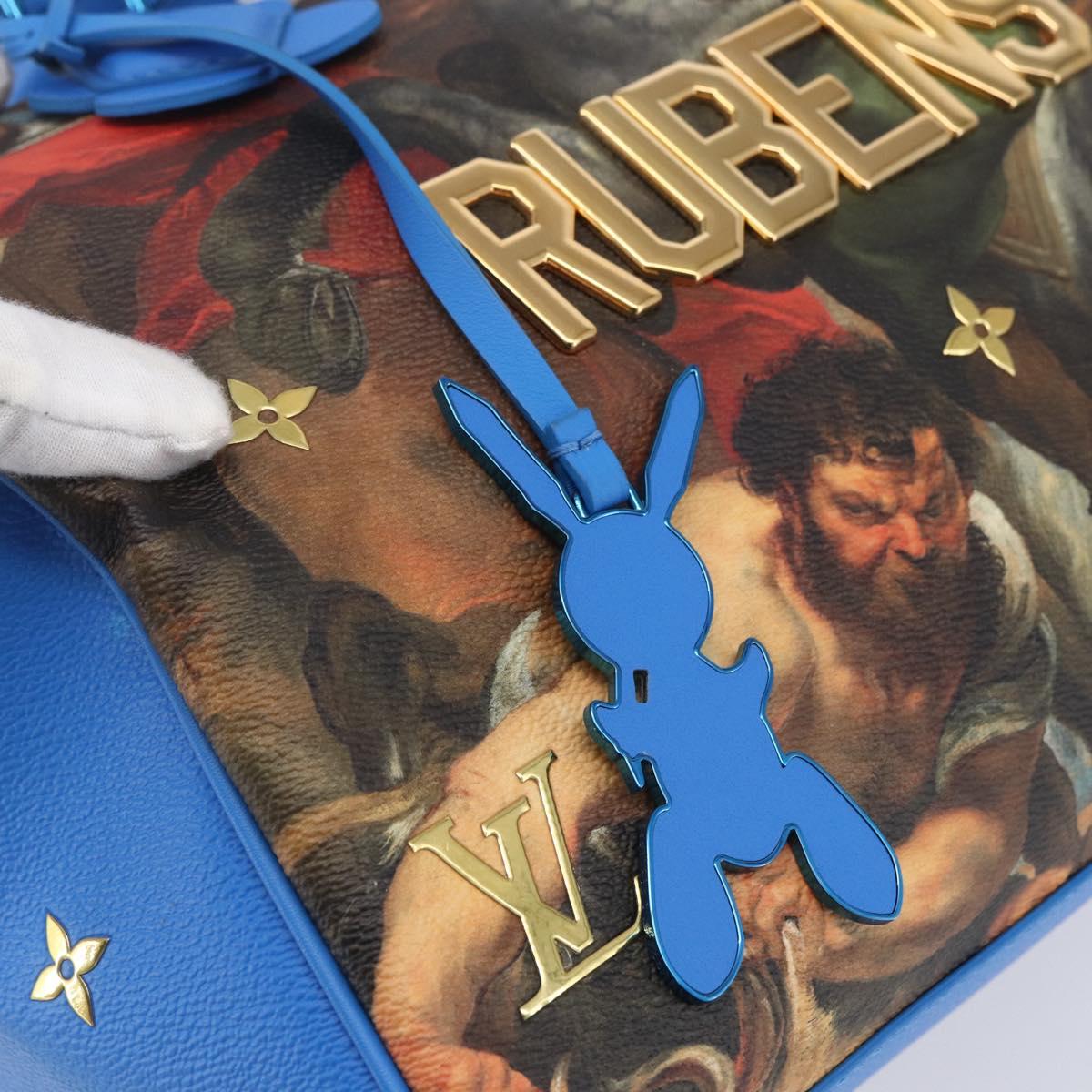 LOUIS VUITTON Masters Collection RUBENS Speedy 30 Bag Blue M43305 Auth ka215SM