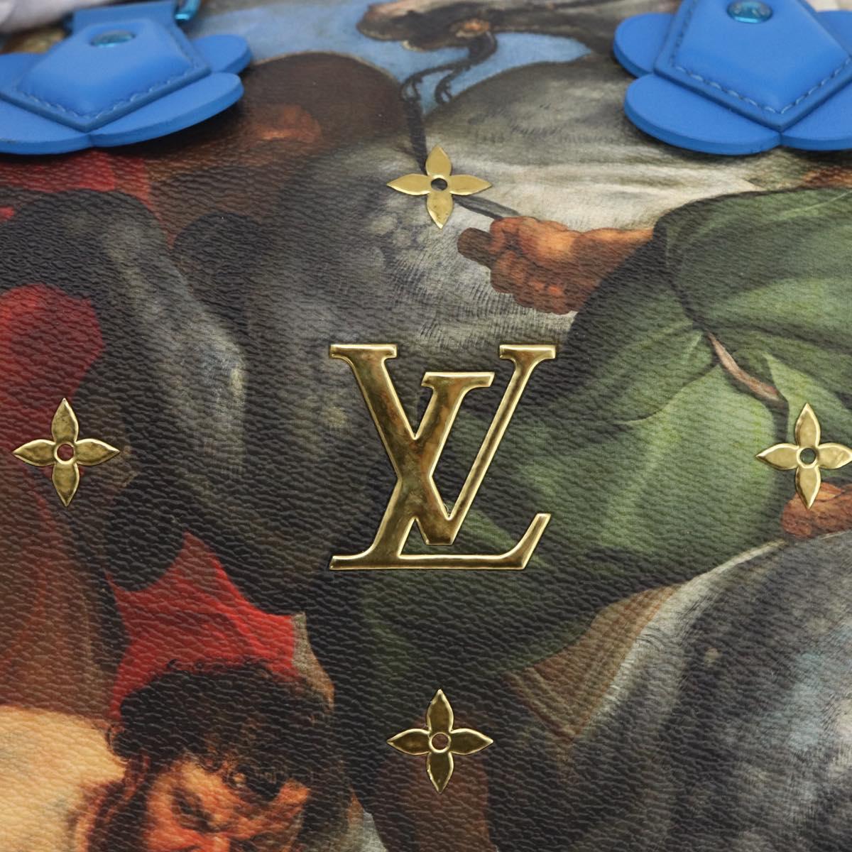 LOUIS VUITTON Masters Collection RUBENS Speedy 30 Bag Blue M43305 Auth ka215SM