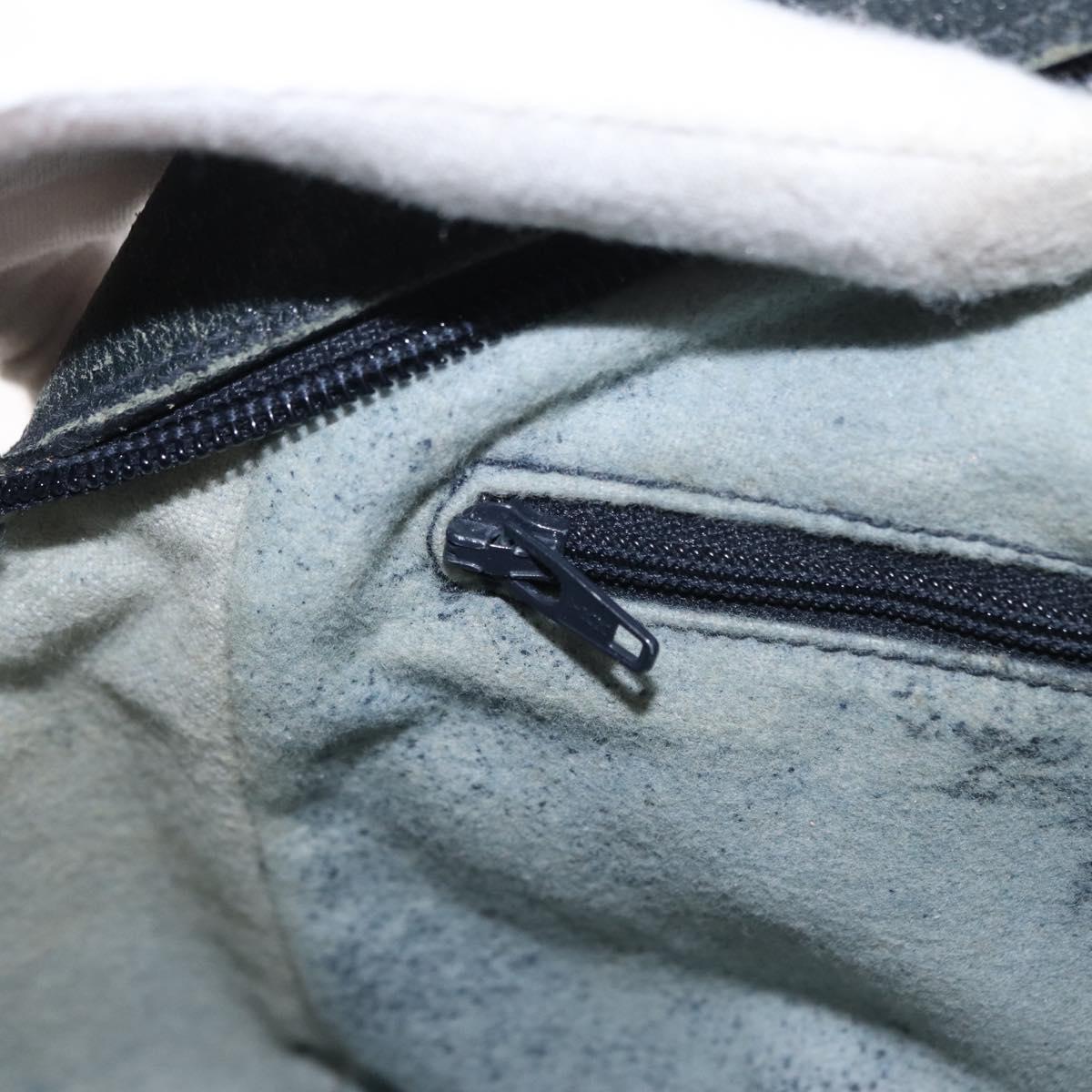 GUCCI GG Supreme Sherry Line Shoulder Bag PVC Navy Gold 68 02 005 Auth ka216