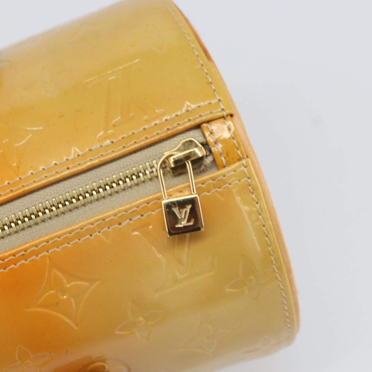 LOUIS VUITTON Monogram Vernis Bedford Hand Bag Beige M91006 LV Auth ka2168