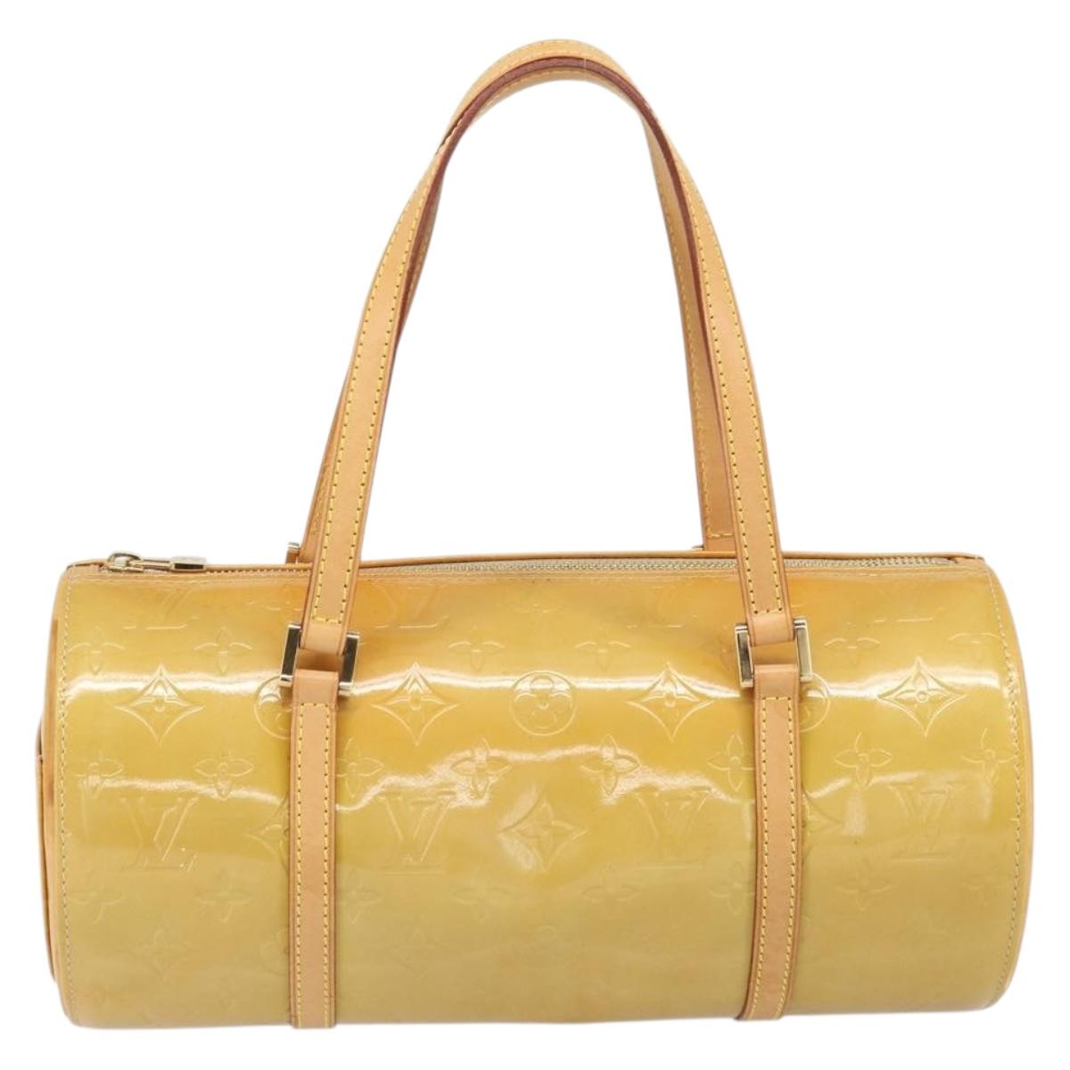 LOUIS VUITTON Monogram Vernis Bedford Hand Bag Beige M91006 LV Auth ka2168