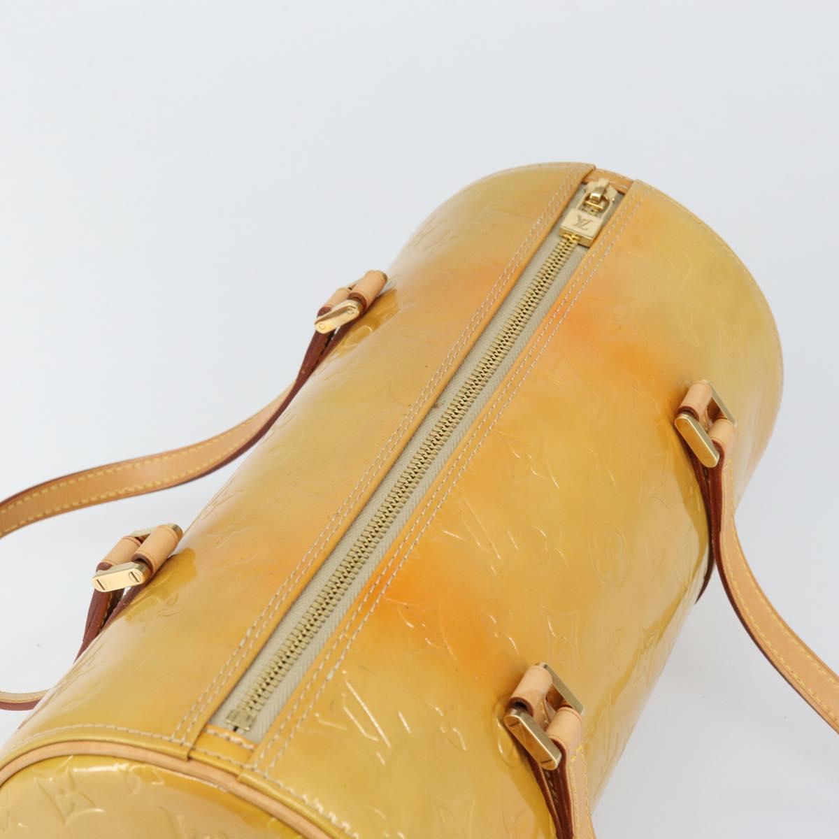 LOUIS VUITTON Monogram Vernis Bedford Hand Bag Beige M91006 LV Auth ka2168