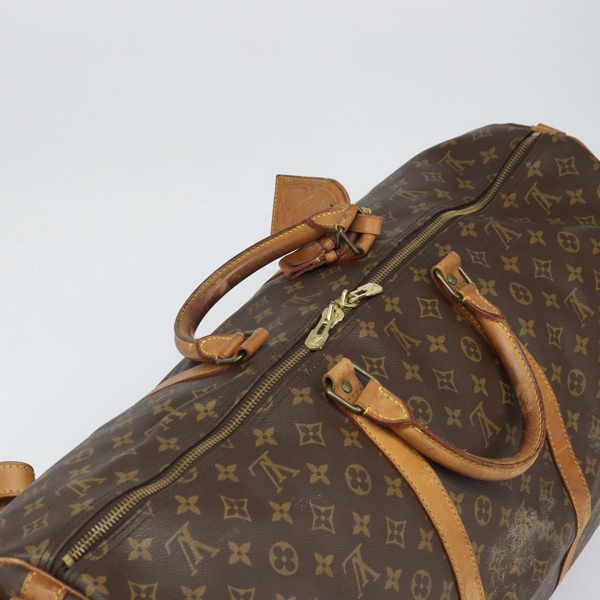 LOUIS VUITTON Monogram Keepall Bandouliere 60 Boston Bag M41412 LV Auth ka2170