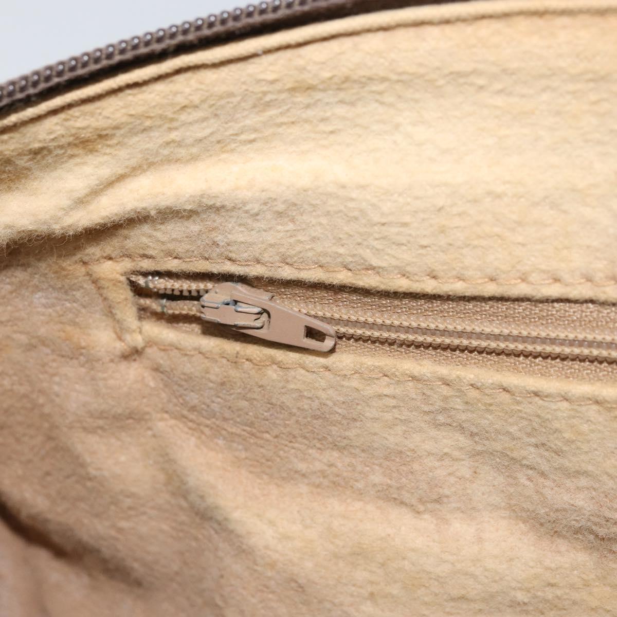 GUCCI GG Supreme Web Sherry Line Hand Bag PVC Beige Gold 24 012 3842 Auth ka2171