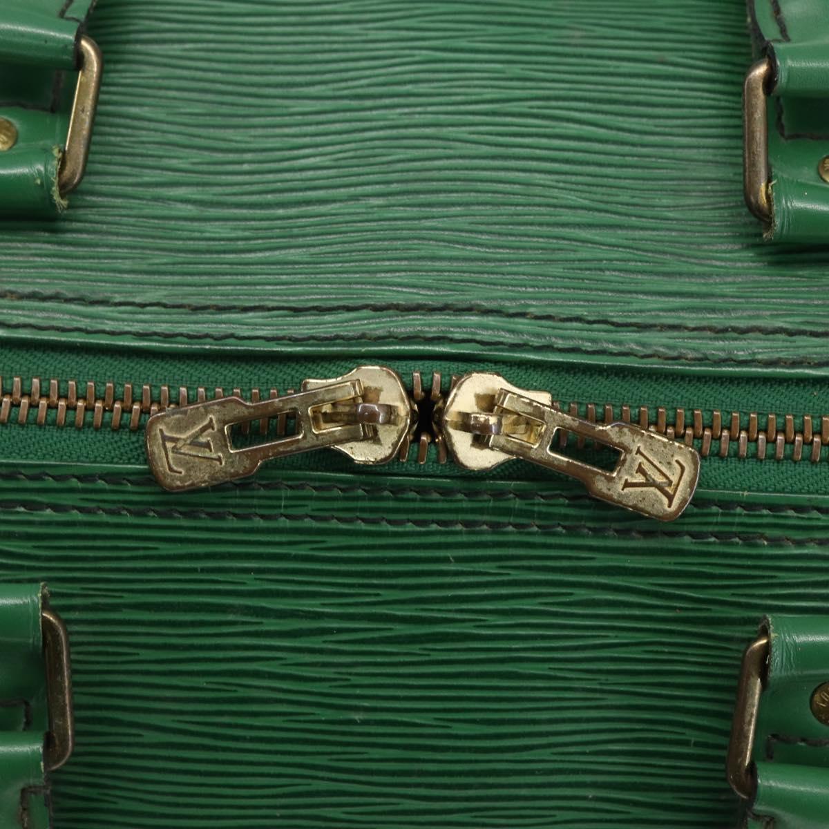 LOUIS VUITTON Epi Keepall 55 Boston Bag Green M42954 LV Auth ka2185