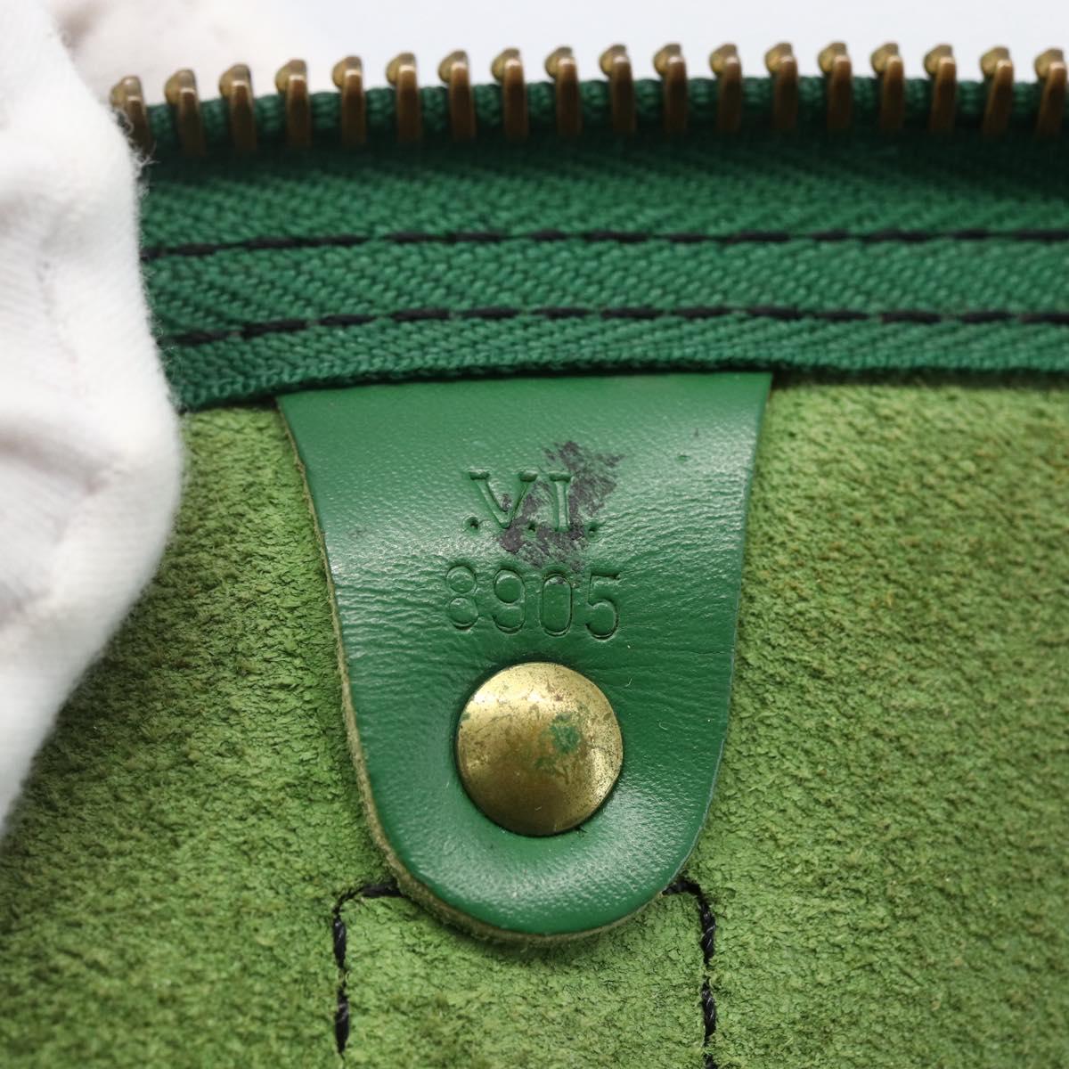 LOUIS VUITTON Epi Keepall 55 Boston Bag Green M42954 LV Auth ka2185