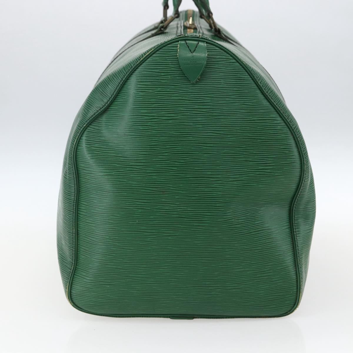 LOUIS VUITTON Epi Keepall 55 Boston Bag Green M42954 LV Auth ka2185