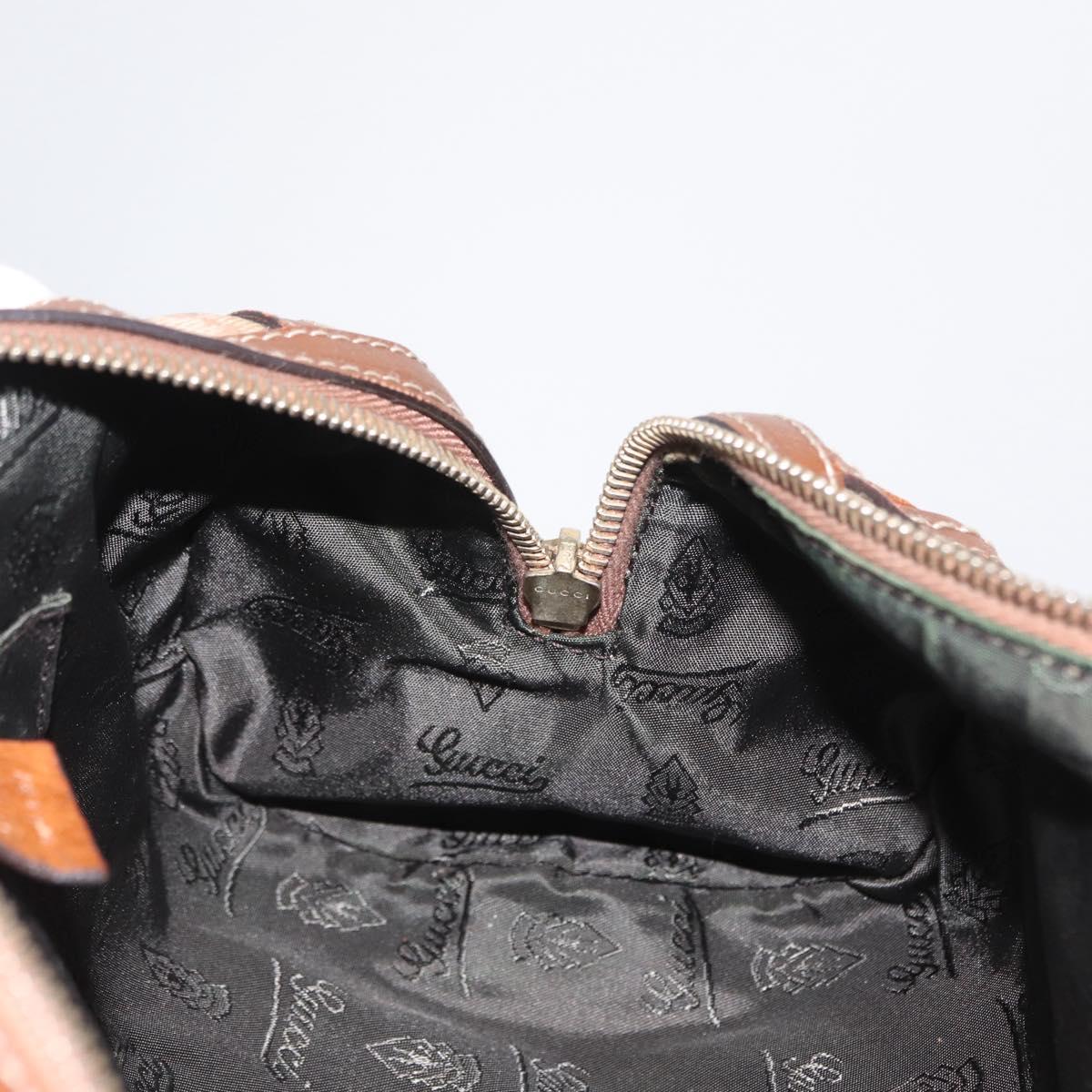 GUCCI GG Crystal Hand Bag Coated Canvas Pink Gold 181485 Auth ka2189