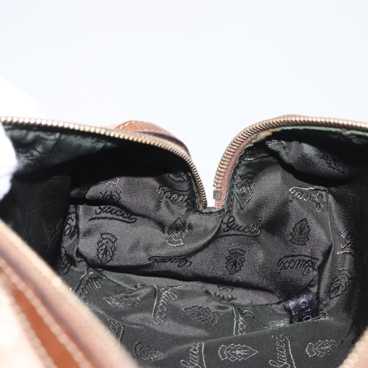 GUCCI GG Crystal Hand Bag Coated Canvas Pink Gold 181485 Auth ka2189