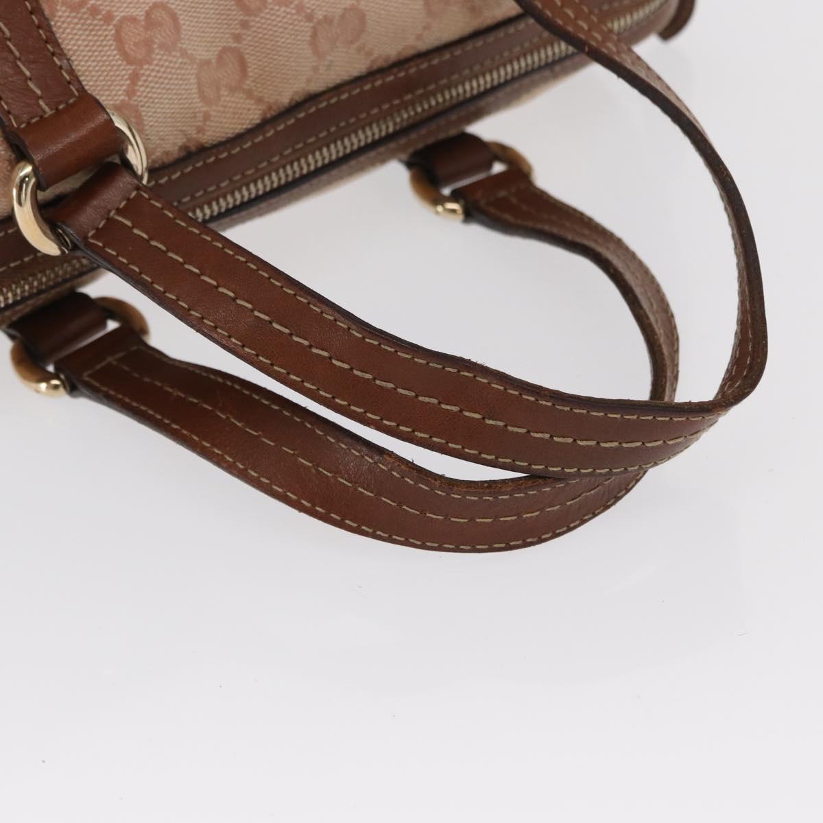 GUCCI GG Crystal Hand Bag Coated Canvas Pink Gold 181485 Auth ka2189