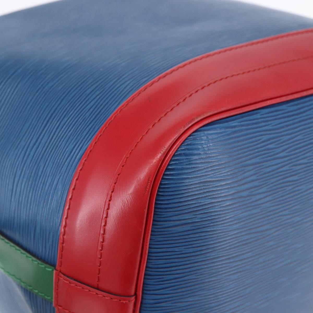 LOUIS VUITTON Epi Tricolor Noe Shoulder Bag Blue Red Green M44082 LV Auth ka219