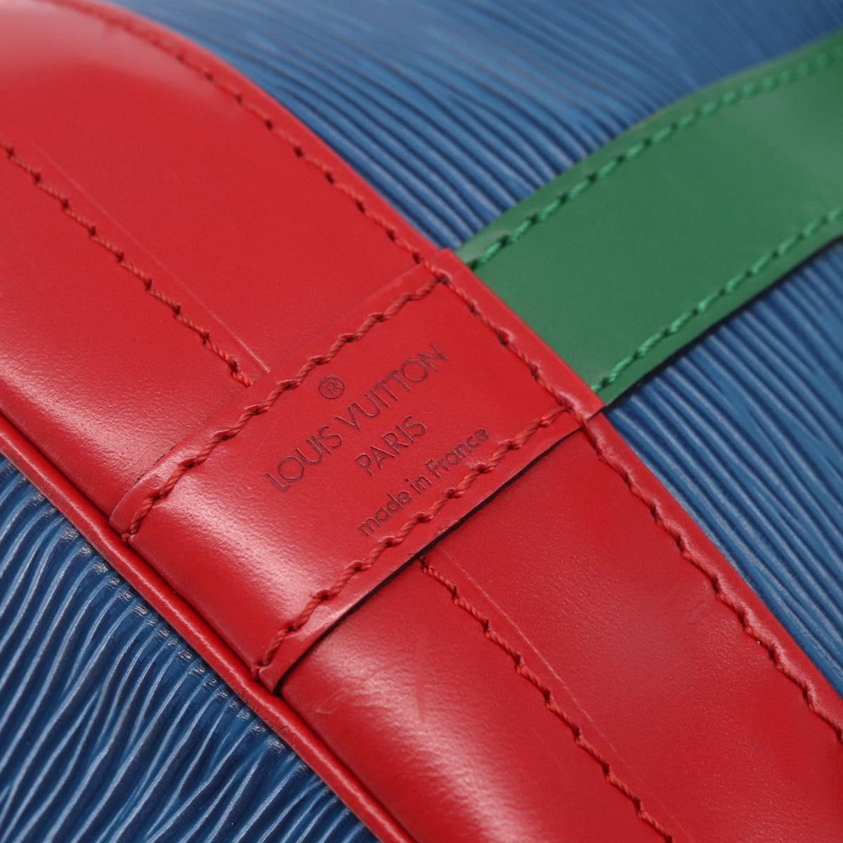 LOUIS VUITTON Epi Tricolor Noe Shoulder Bag Blue Red Green M44082 LV Auth ka219