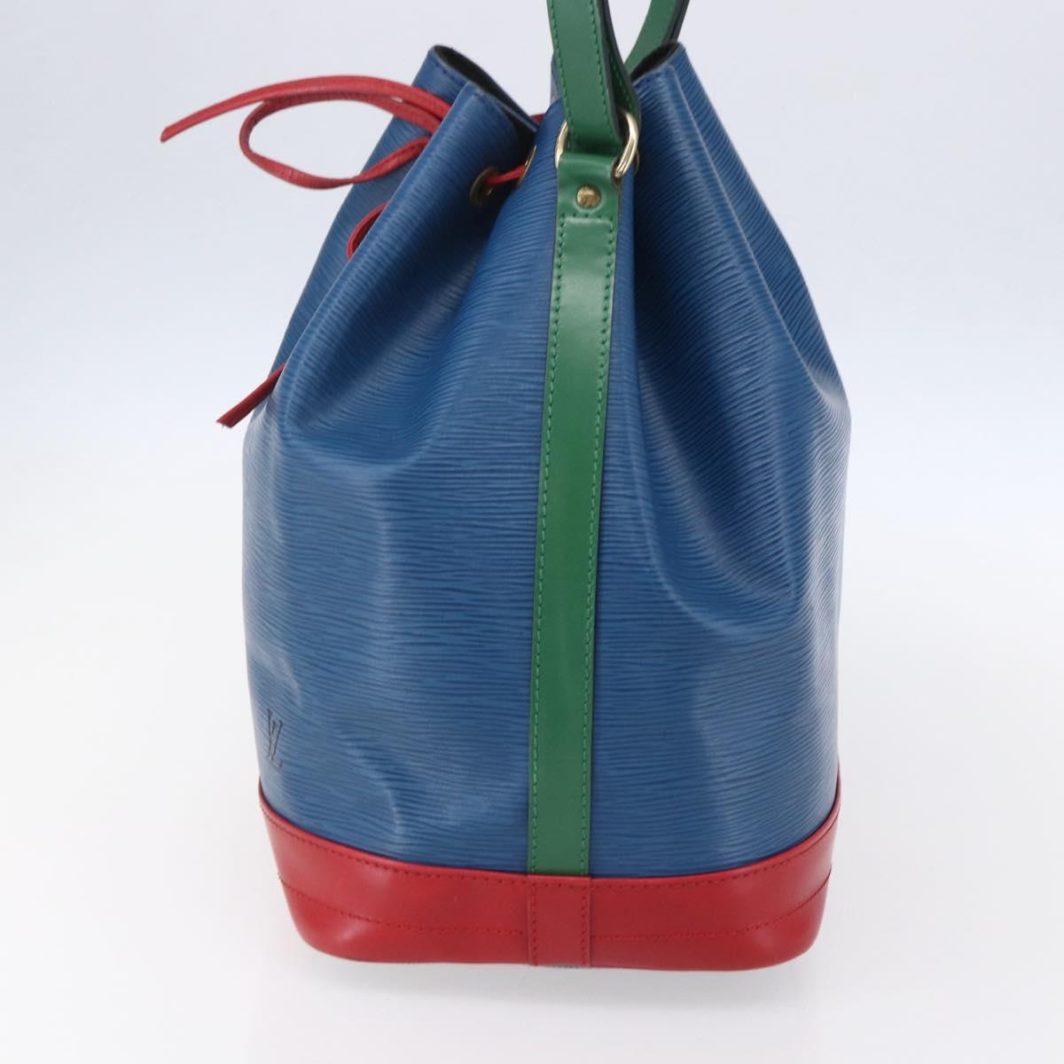 LOUIS VUITTON Epi Tricolor Noe Shoulder Bag Blue Red Green M44082 LV Auth ka219