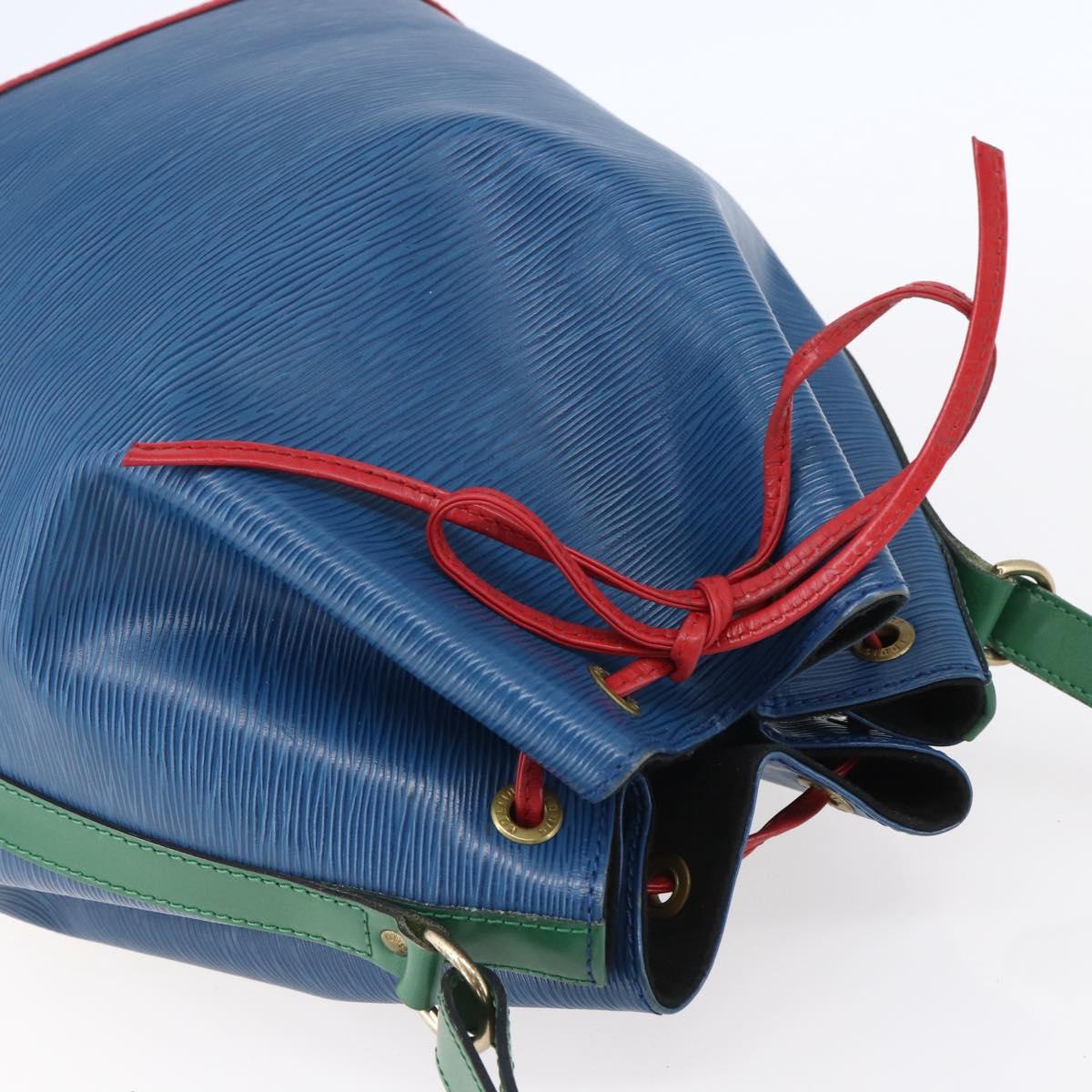 LOUIS VUITTON Epi Tricolor Noe Shoulder Bag Blue Red Green M44082 LV Auth ka219
