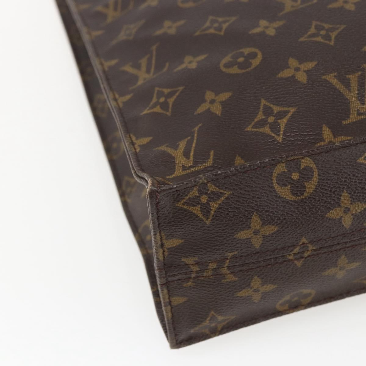 LOUIS VUITTON Monogram Sac Plat Hand Bag M51140 LV Auth ka2202