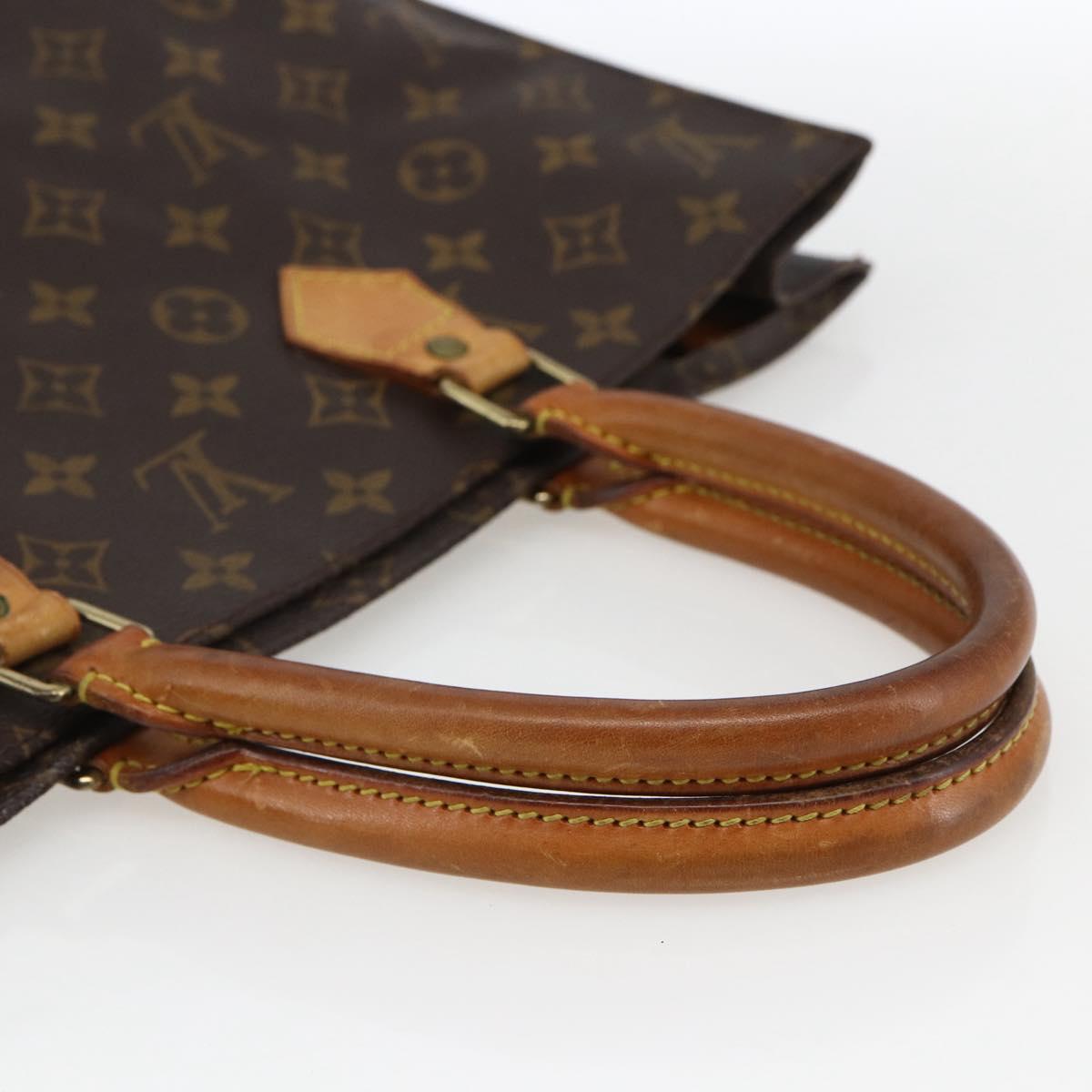 LOUIS VUITTON Monogram Sac Plat Hand Bag M51140 LV Auth ka2202
