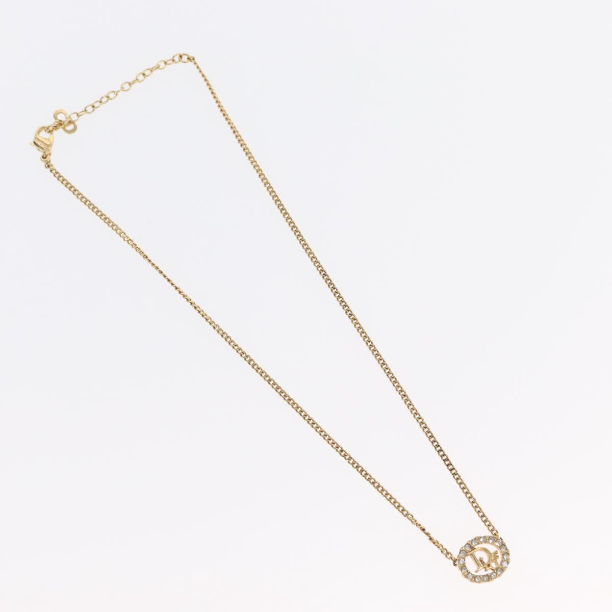 Christian Dior Necklace metal Gold Tone Auth ka2208