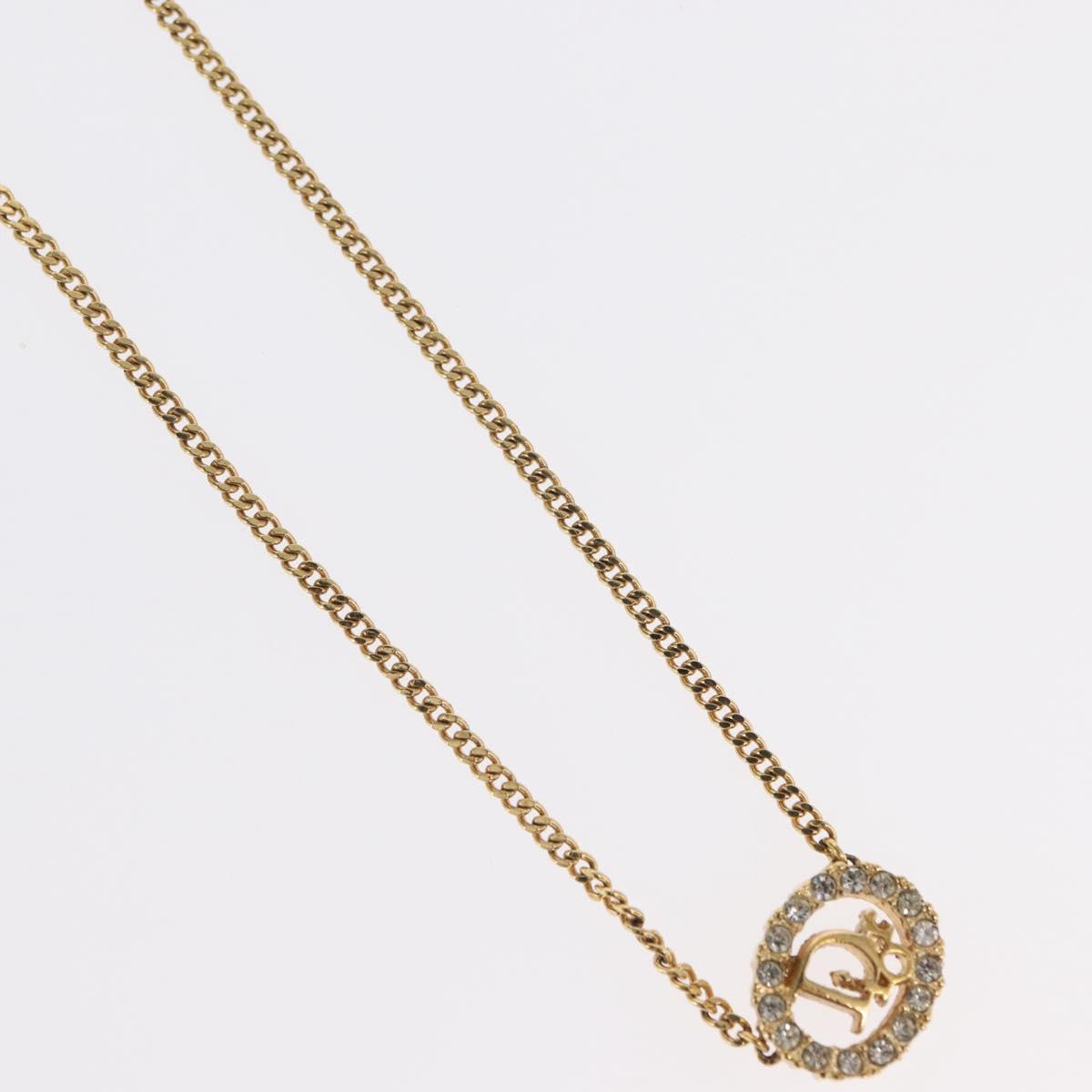 Christian Dior Necklace metal Gold Tone Auth ka2208