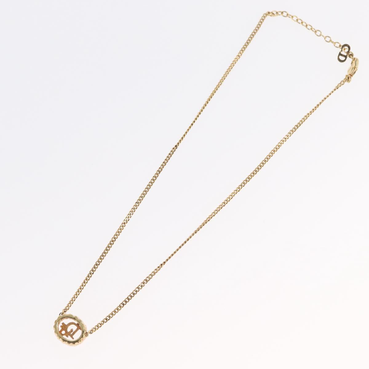 Christian Dior Necklace metal Gold Tone Auth ka2208