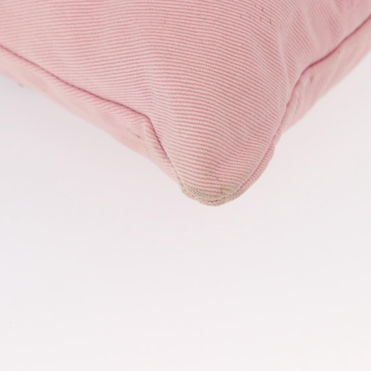 SAINT LAURENT Tote Bag Canvas Pink Silver 123435 Auth ka221