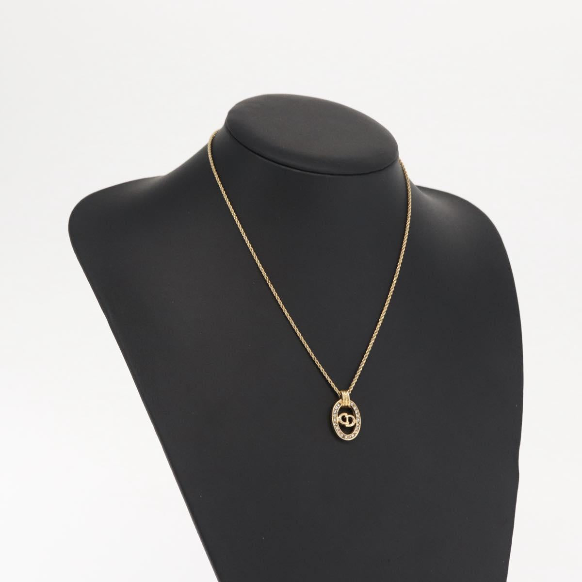 Christian Dior Necklace metal Gold Tone Auth ka2210