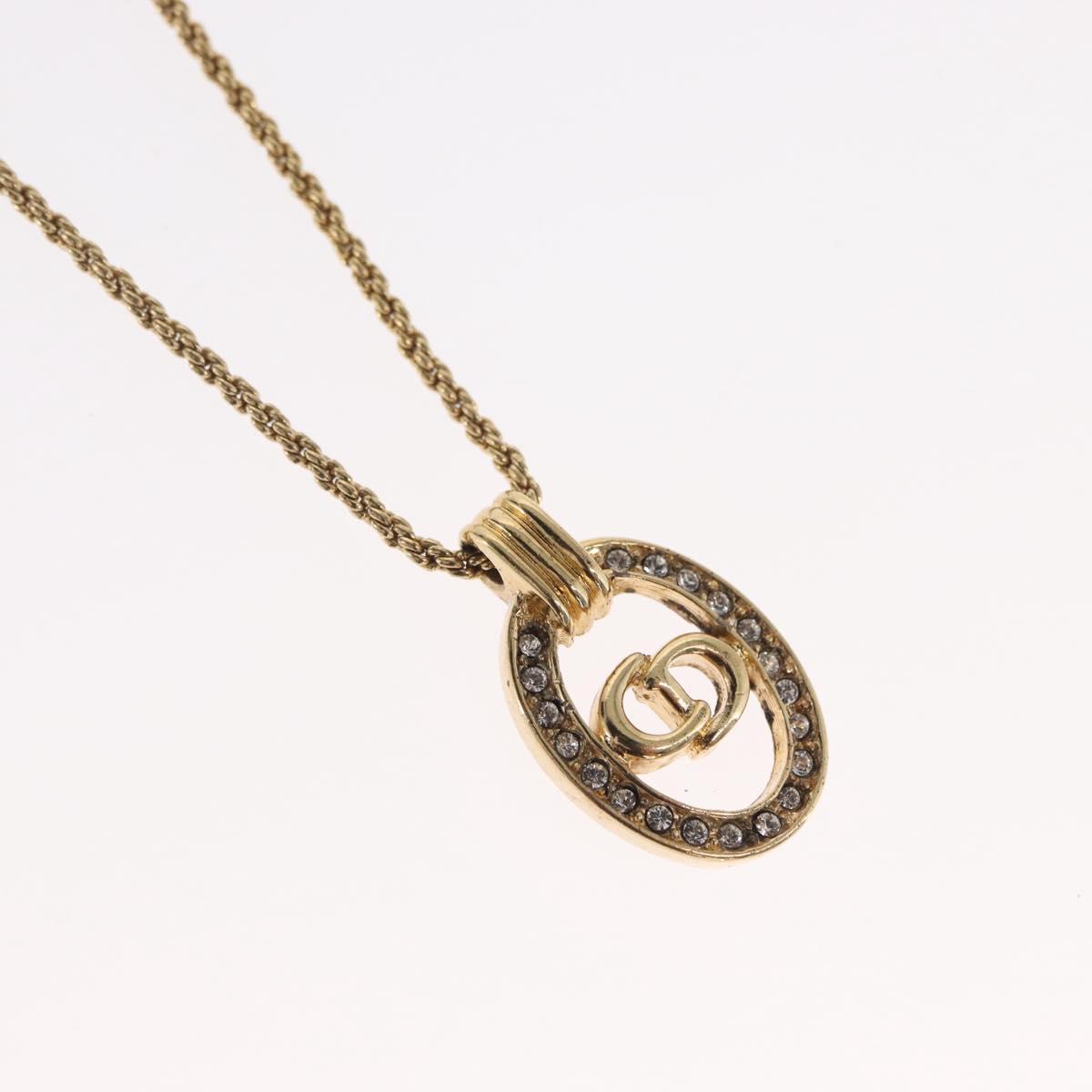 Christian Dior Necklace metal Gold Tone Auth ka2210