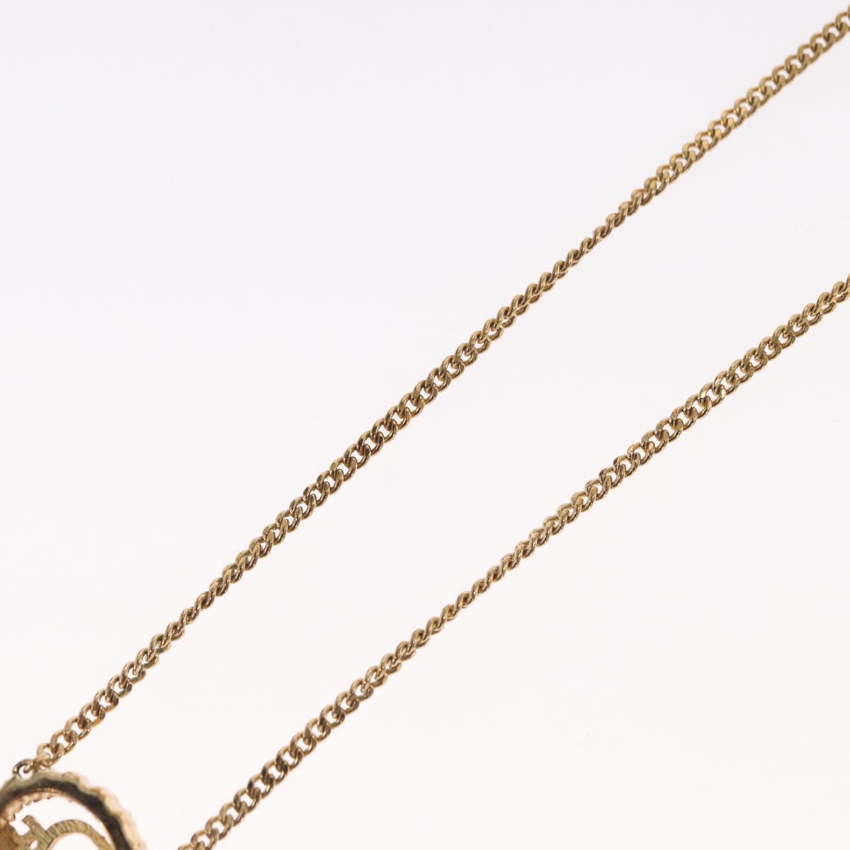Christian Dior Necklace metal Gold Tone Auth ka2211