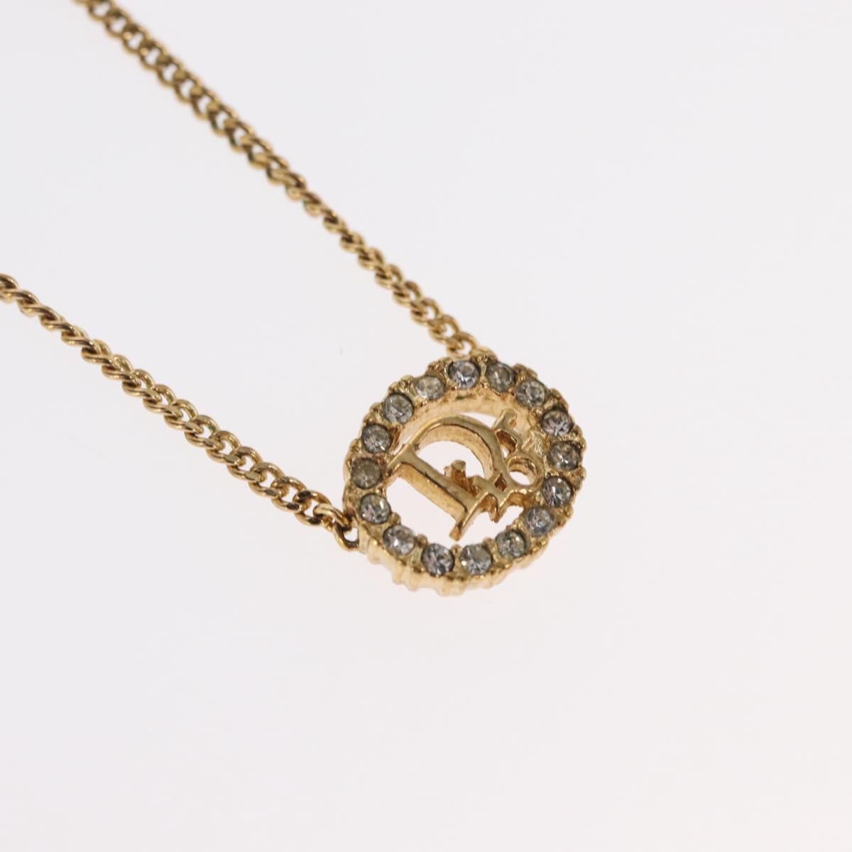 Christian Dior Necklace metal Gold Tone Auth ka2211