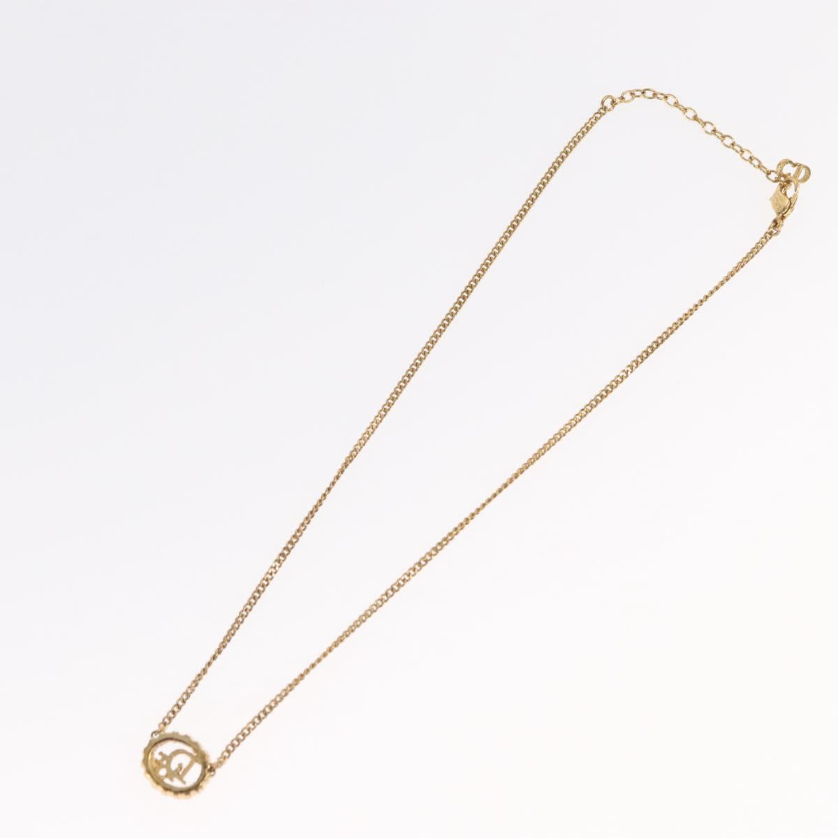 Christian Dior Necklace metal Gold Tone Auth ka2211