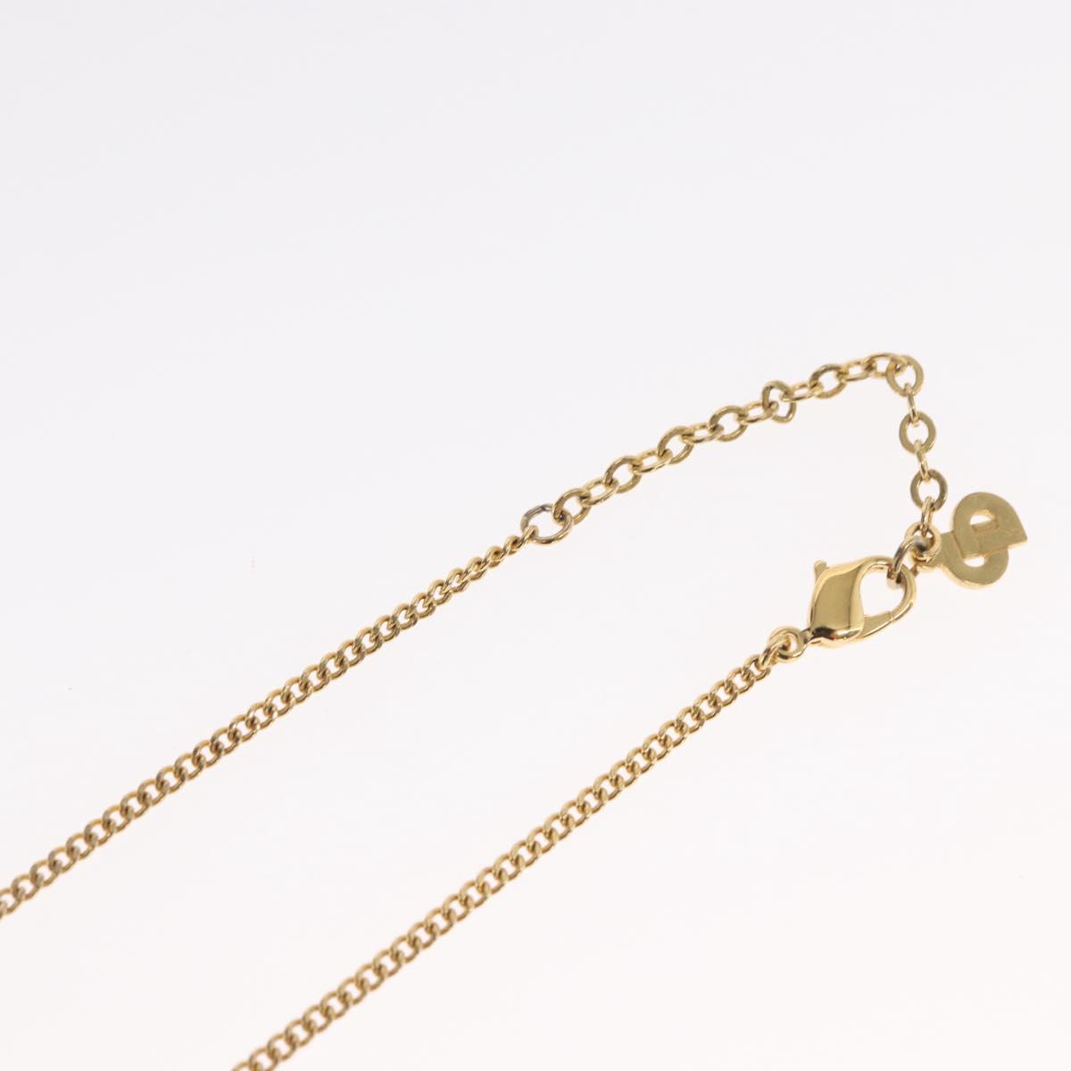 Christian Dior Necklace metal Gold Tone Auth ka2214