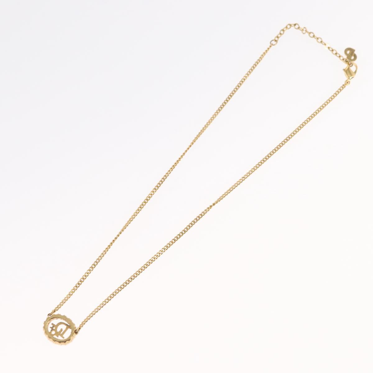 Christian Dior Necklace metal Gold Tone Auth ka2214