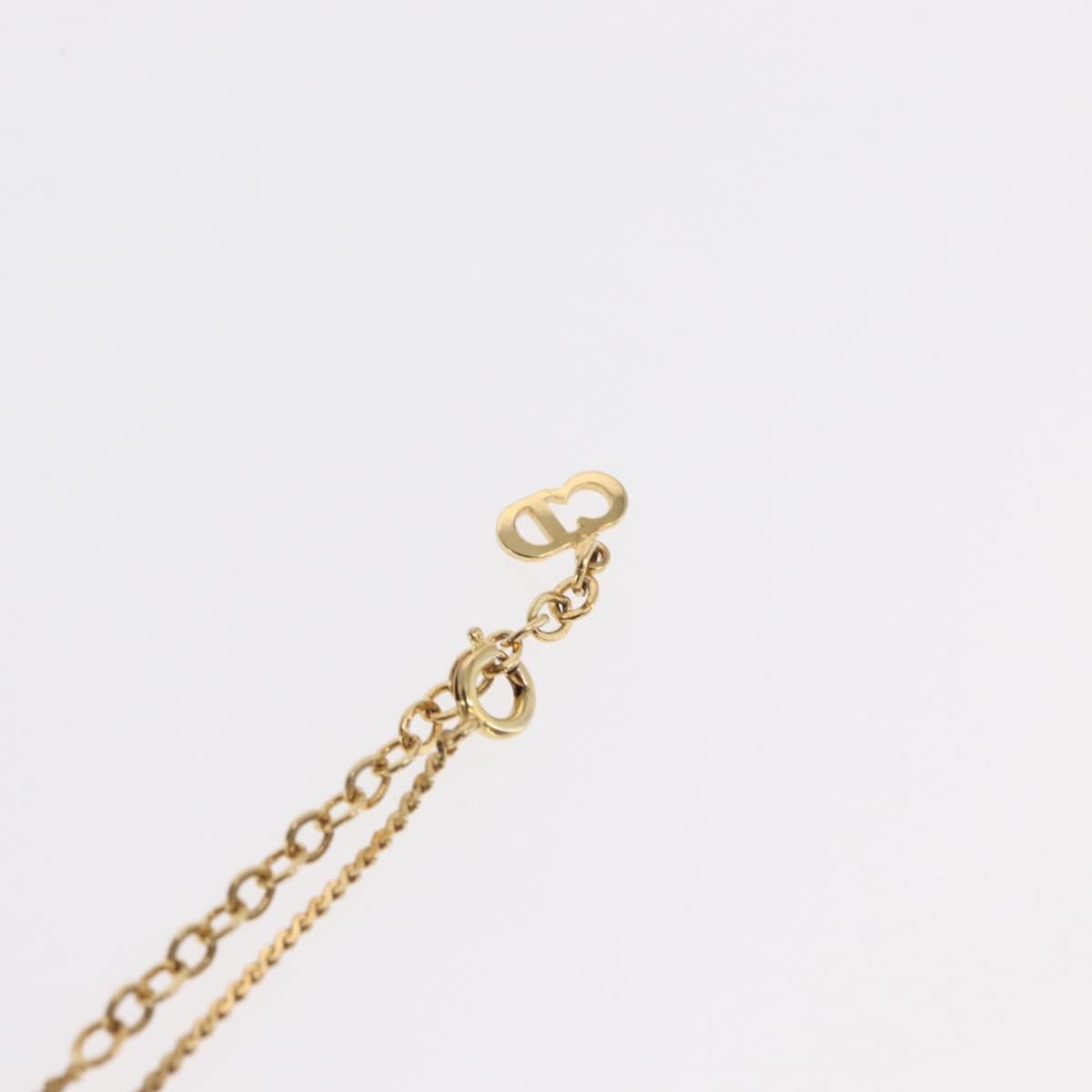 Christian Dior Necklace metal Gold Tone Auth ka2221