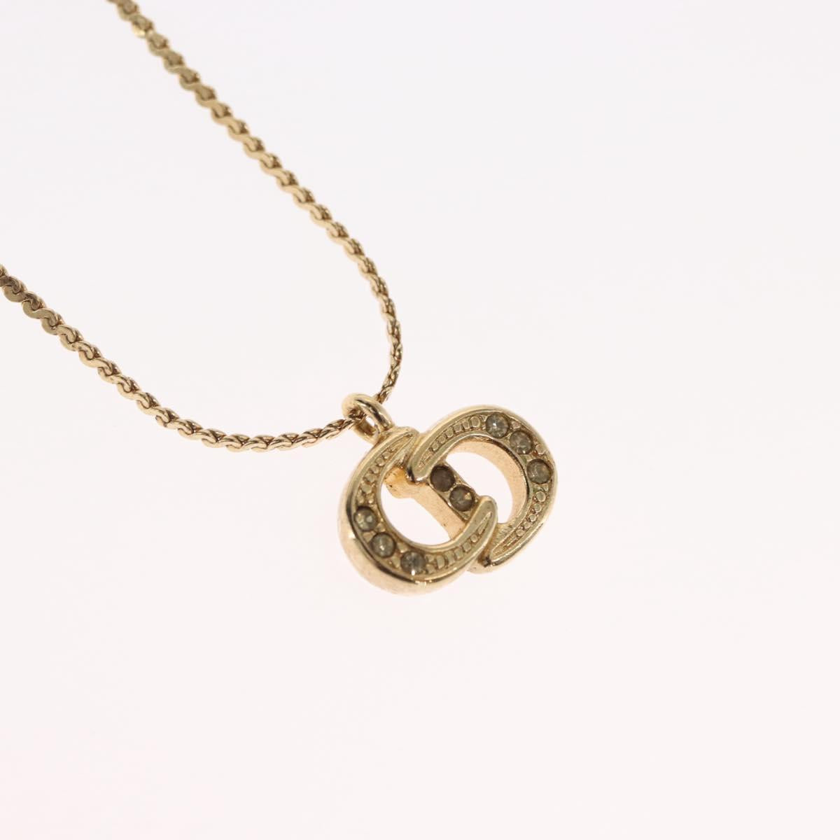 Christian Dior Necklace metal Gold Tone Auth ka2221