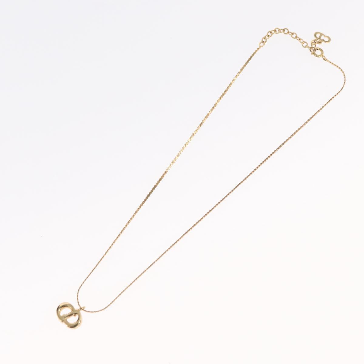 Christian Dior Necklace metal Gold Tone Auth ka2221