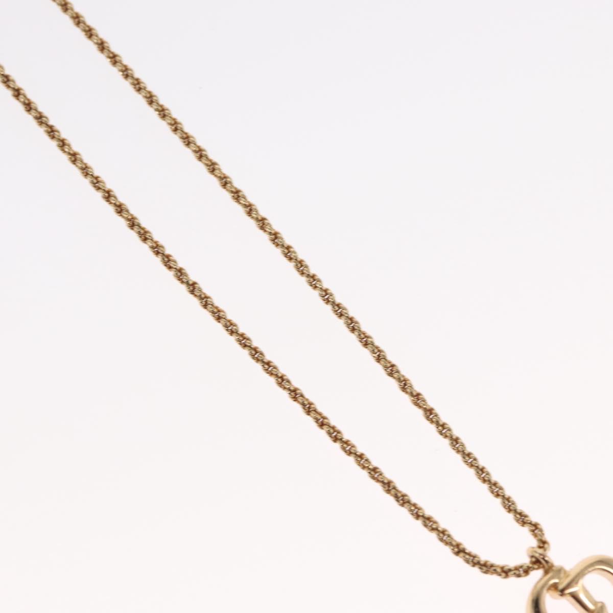 Christian Dior Necklace metal Gold Tone Auth ka2224