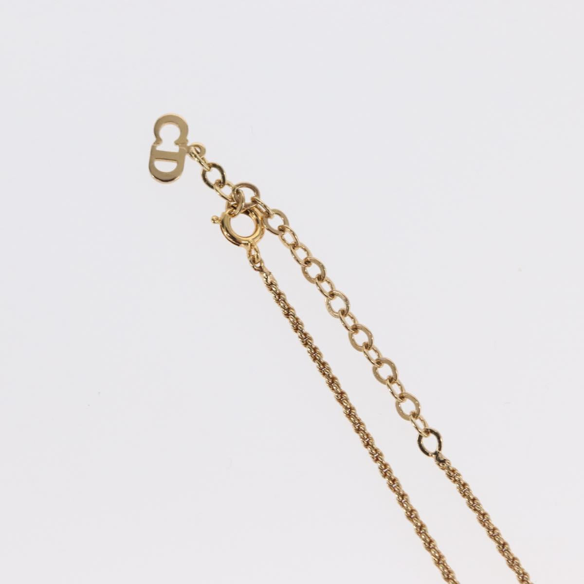 Christian Dior Necklace metal Gold Tone Auth ka2224