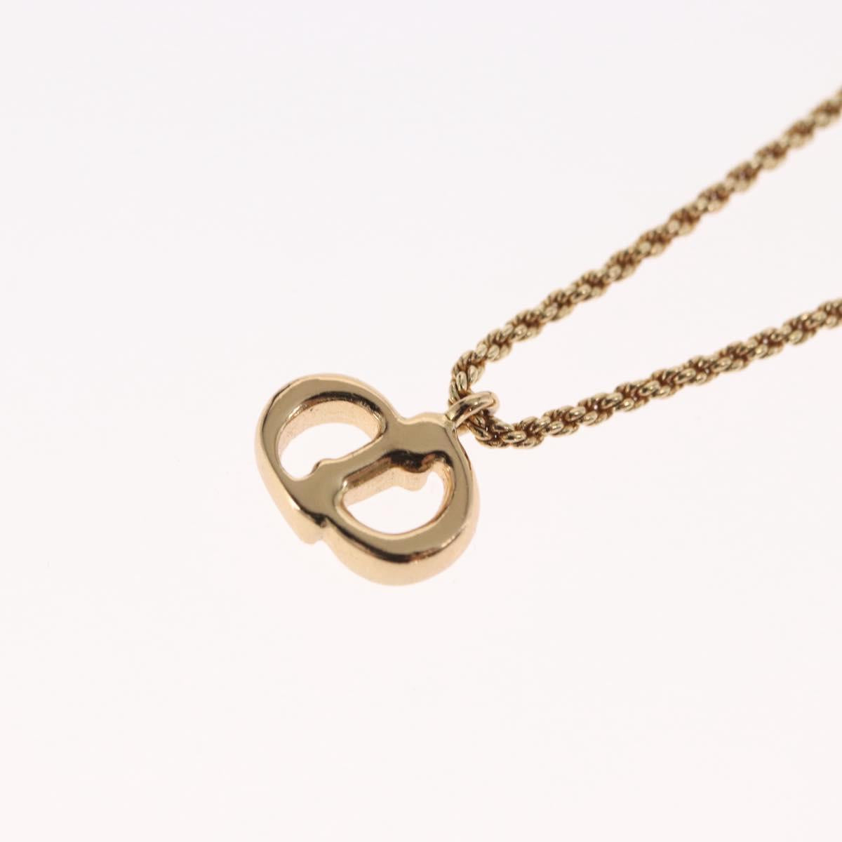 Christian Dior Necklace metal Gold Tone Auth ka2224