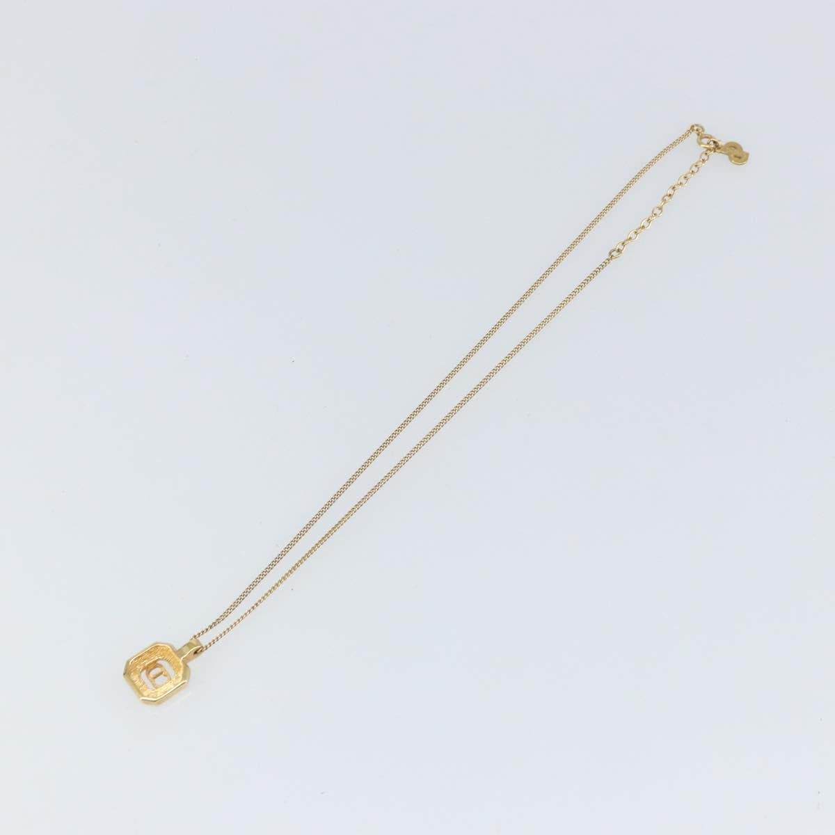 Christian Dior Necklace metal Gold Tone Auth ka2226