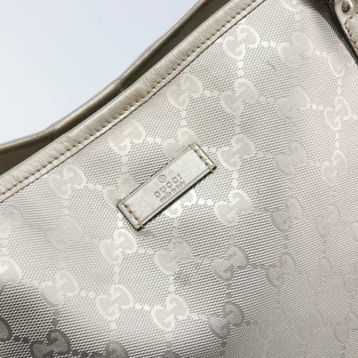 GUCCI GG Implementation Tote Bag Silver 197953 Auth ka2232
