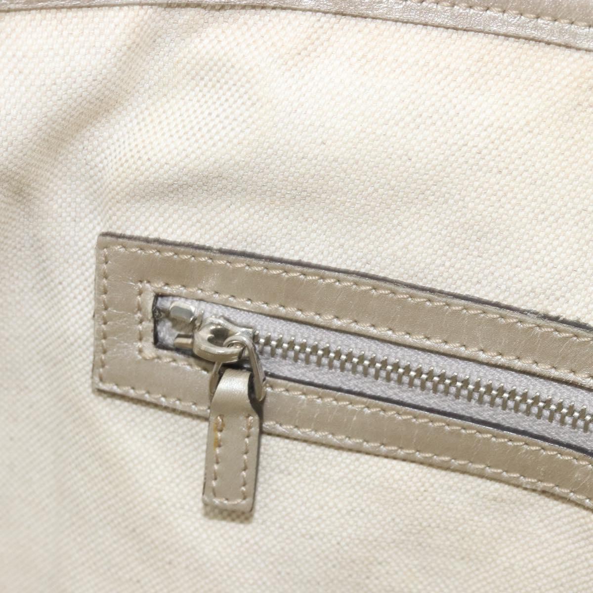 GUCCI GG Implementation Tote Bag Silver 197953 Auth ka2232