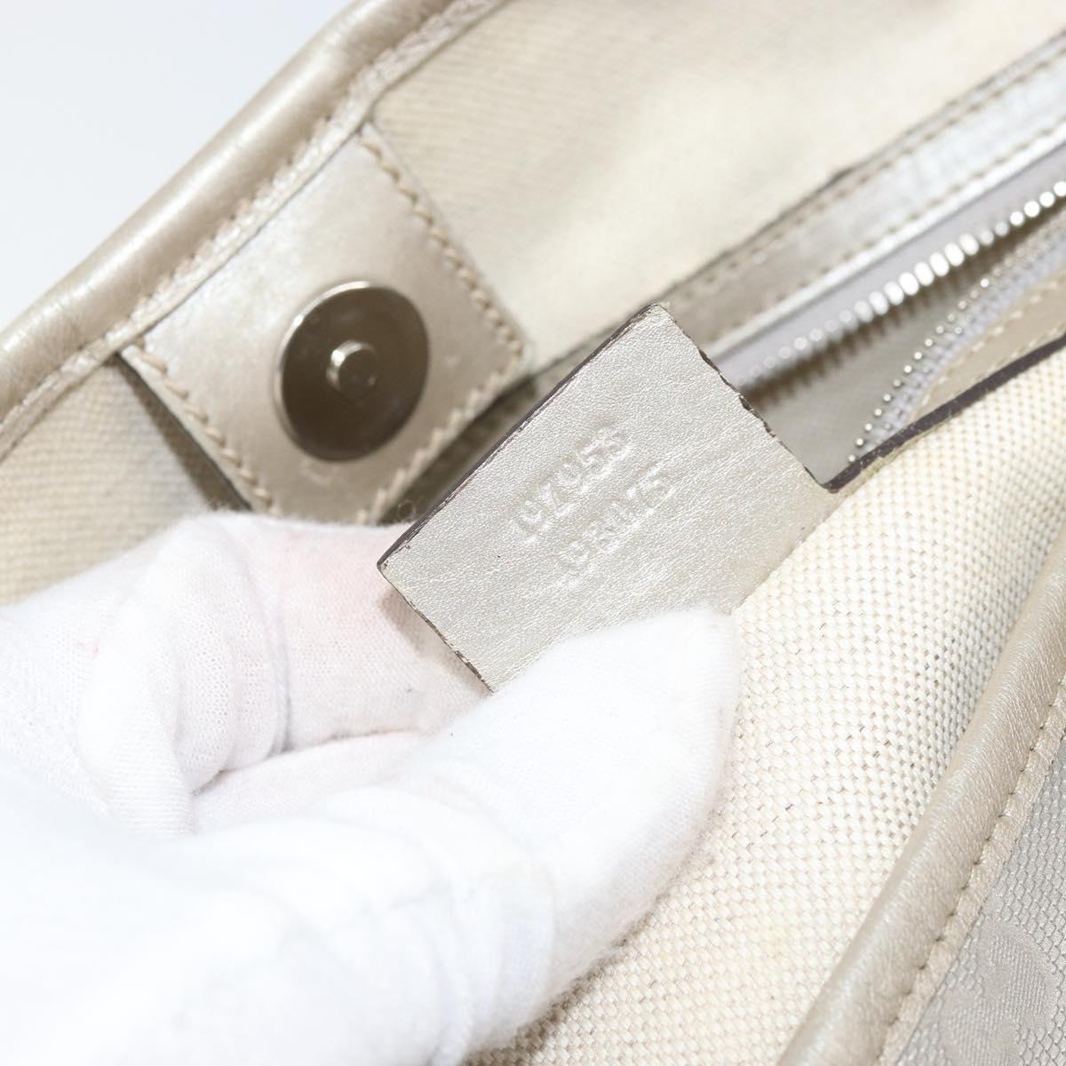 GUCCI GG Implementation Tote Bag Silver 197953 Auth ka2232